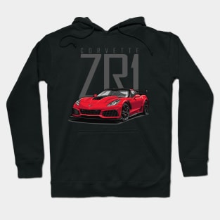 Chevy Corvette C7 ZR1 (Long Beach Red) Hoodie